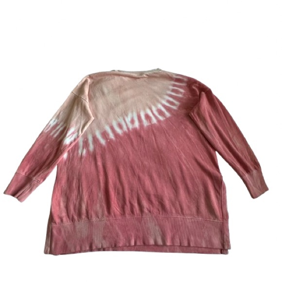 Old Navy Women's L Pink Ombre Pull Over Sleeved Scoop Neck Cotton Sweatshirt - Picture 6 of 14